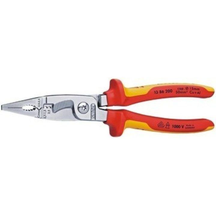 Pusapvalės replės Knipex 13 86 200, 200 mm