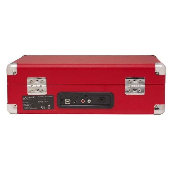 Gramofonas su USB įrašymu į kompiuterį Denver VPL-120, raudonas
