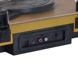 Vinilinių plokštelių grotuvas Denver su BT ir USB, juodos ir medžio spalvos