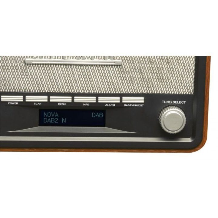 Radijas su DAB+ ir Bluetooth Denver DAB-18, juodas ir pilkas