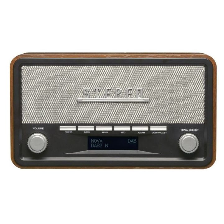 Radijas su DAB+ ir Bluetooth Denver DAB-18, juodas ir pilkas