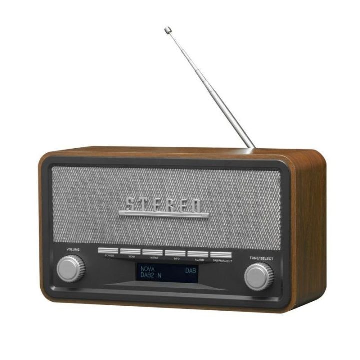 Radijas su DAB+ ir Bluetooth Denver DAB-18, juodas ir pilkas