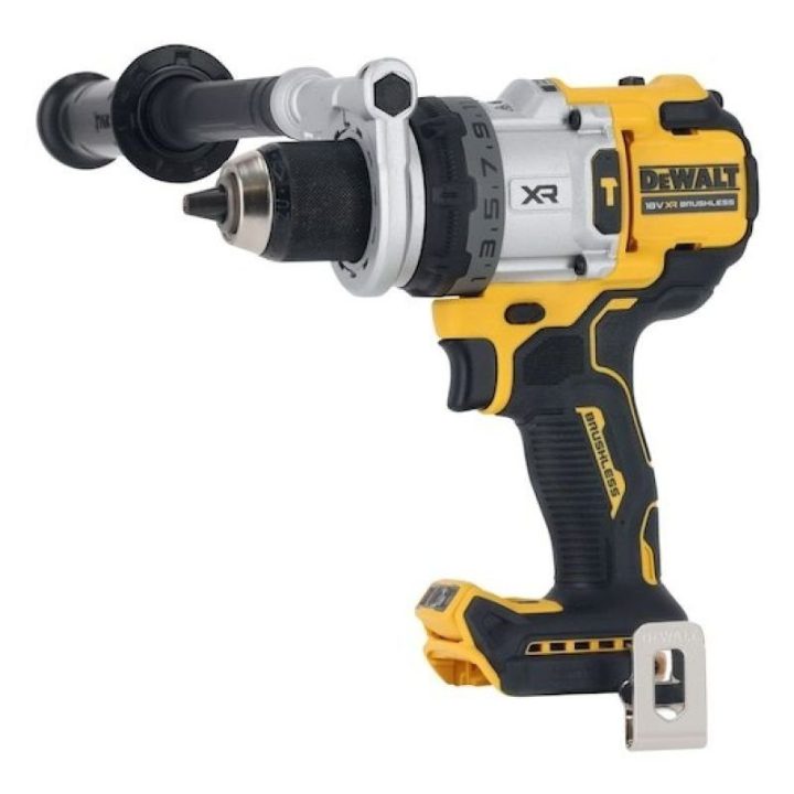 Smūginis gręžtuvas-suktuvas DEWALT DCD1007NT, 18 V, juodas ir geltonas
