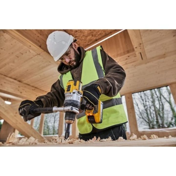 Smūginis gręžtuvas-suktuvas DEWALT DCD1007NT, 18 V, juodas ir geltonas