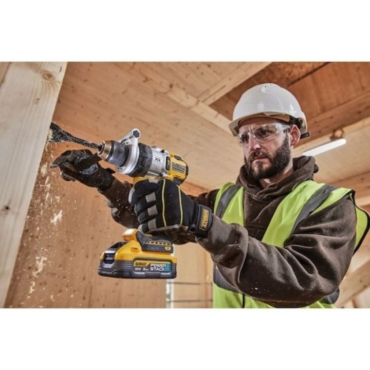 Smūginis gręžtuvas-suktuvas DEWALT DCD1007NT, 18 V, juodas ir geltonas