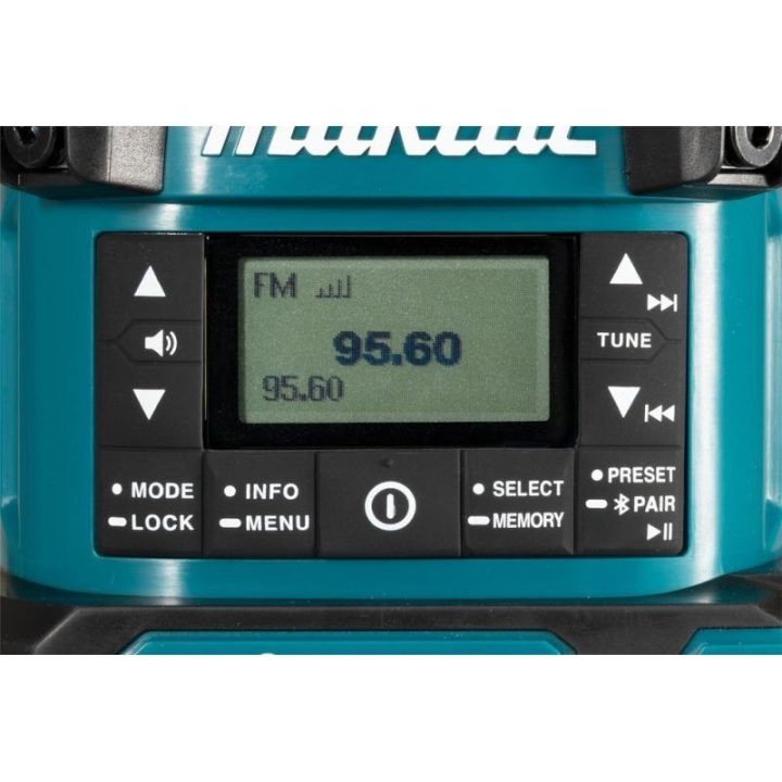 Radijas su LED lempa Makita MR009GZ, juodas