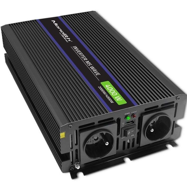Įtampos keitiklis Qoltec Monolith 4000 MS Wave, 2000/4000 W