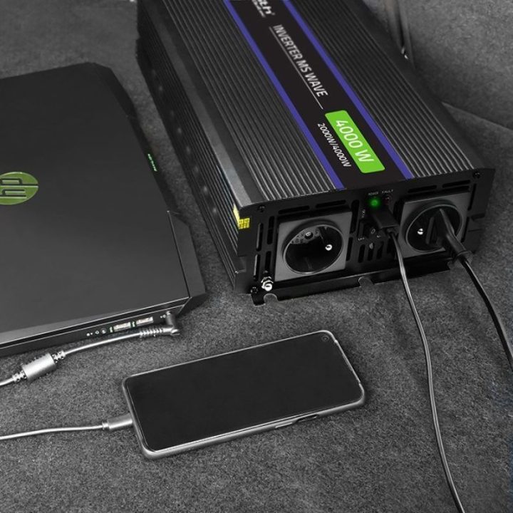 Įtampos keitiklis Qoltec Monolith 4000 MS Wave, 2000/4000 W
