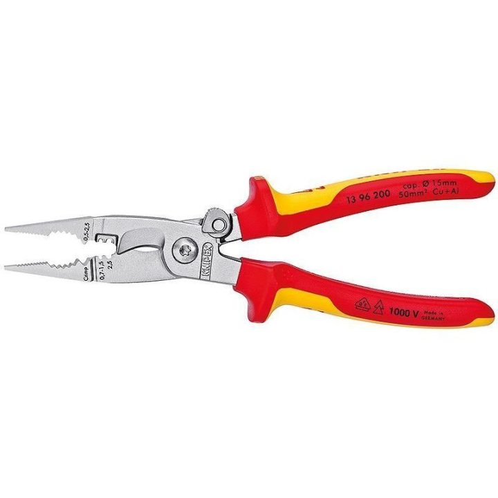 Pusiau apvalios replės Knipex 13 96 200, 20 cm