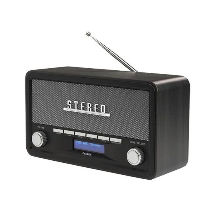 Radijas DAB+/FM su Bluetooth Denver DAB-18 Retro, pilkas