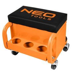 Dirbtuvių taburetė su ratukais ir stalčiais įrankiams NEO Tools