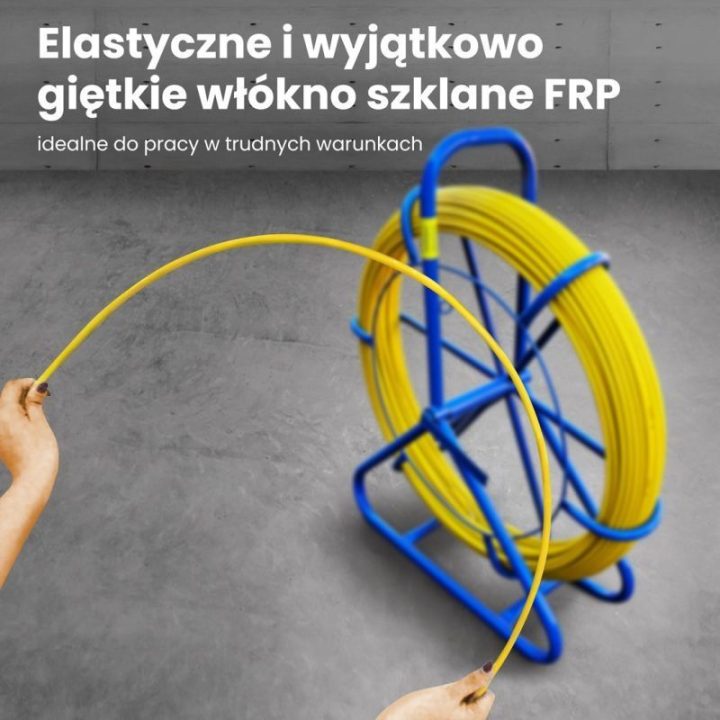 Kabelių pratraukimo strypas Extralink Pilot, 8 mm × 75 m, geltonas