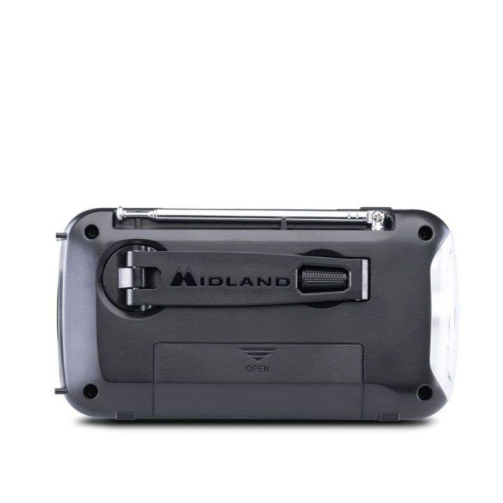 Avarinis radijas Midland ER100, 2600 mAh, raudonas ir juodas