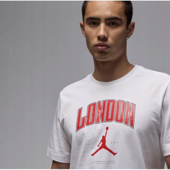 Vyriški marškinėliai Air Jordan London City Jumpman, balti