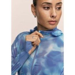 Moteriška bėgimo striukė CASALL Breeze Printed, tamsiai mėlyna