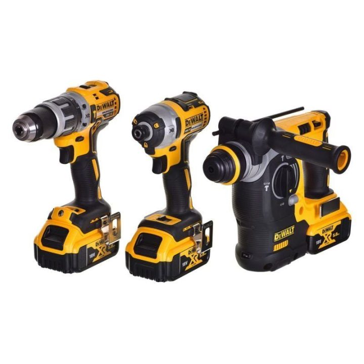 Įrankių rinkinys DeWALT DCD796/DCF887/DCH273, 18 V, geltonas