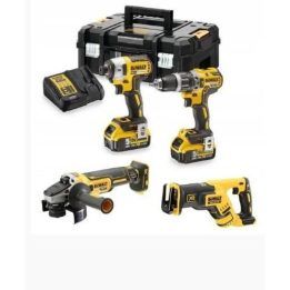 Akumuliatorinių įrankių rinkinys DeWALT DCK440P2T, 4 dalių, geltonas