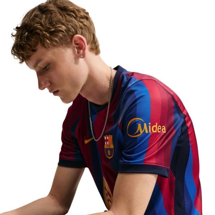 Vyriški FC Barcelona namų marškinėliai Nike, mėlyni ir raudoni