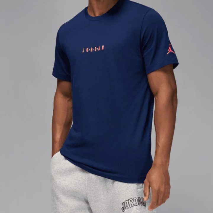 Vyriški medvilniniai marškinėliai Air Jordan Jumpman, tamsiai mėlyni