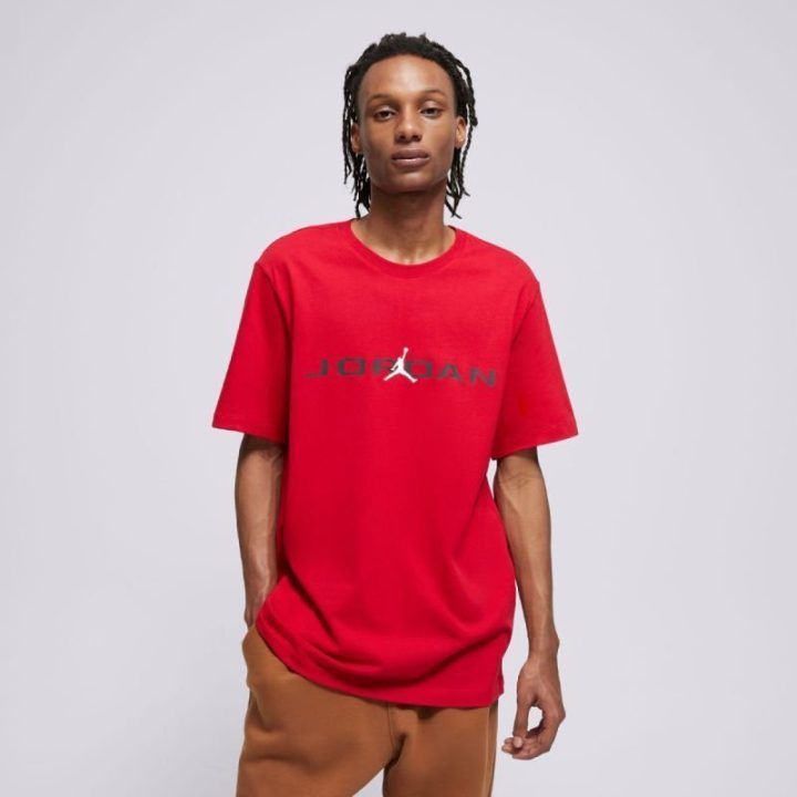 Vyriški medvilniniai marškinėliai Air Jordan Jumpman Crew, raudoni
