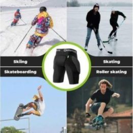 Unisex apsauginiai šortai Qunature, juodi, L dydis