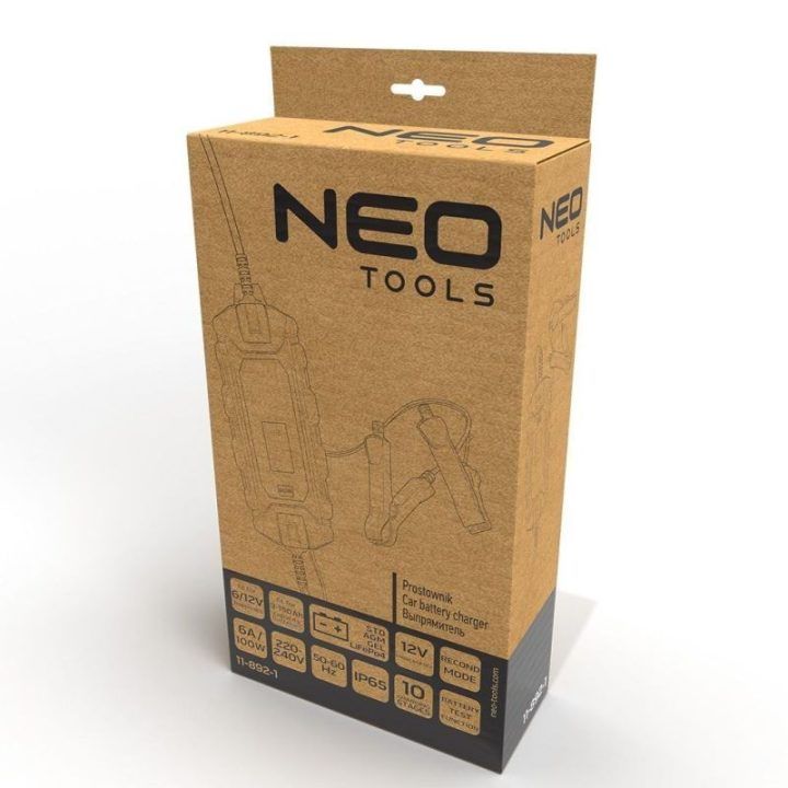 Automatinis akumuliatorių įkroviklis NEO Tools 11-892-1