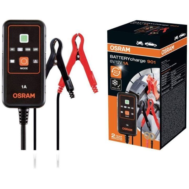 Akumuliatorių įkroviklis OSRAM BATTERYcharge 901, 6/12 V, 1 A