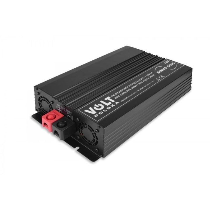 Sinusinis įtampos keitiklis Volt Polska SINUS 5000, 12/230 V, 2500/5000 W, juodas