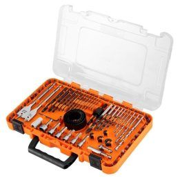 Grąžtų, antgalių ir galvučių rinkinys NEO Tools, 90 vnt