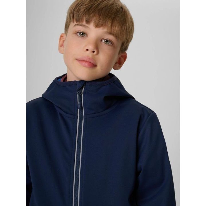 Vėjui atspari softshell striukė berniukams 4F, tamsiai mėlyna