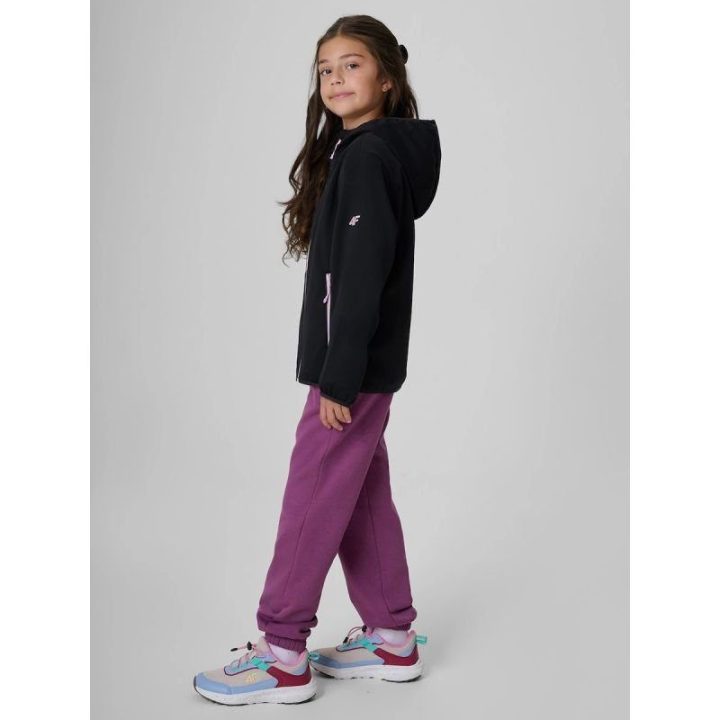Vėjui atspari softshell striukė mergaitėms 4F, juoda