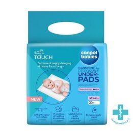 Daugiafunkciai higieniniai paklotai Canpol babies, 33 × 45 cm, 20 vnt