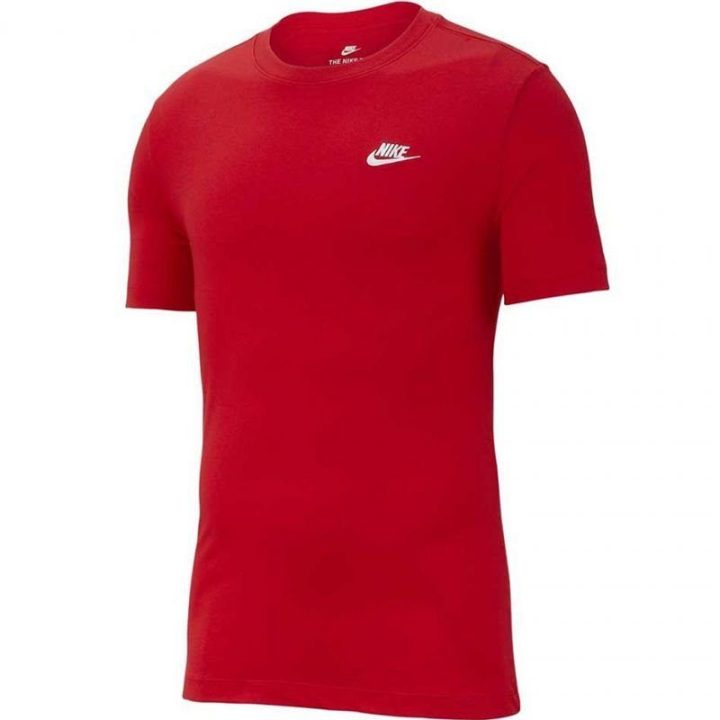 Vyriški medvilniniai marškinėliai Nike Club Tee, raudoni