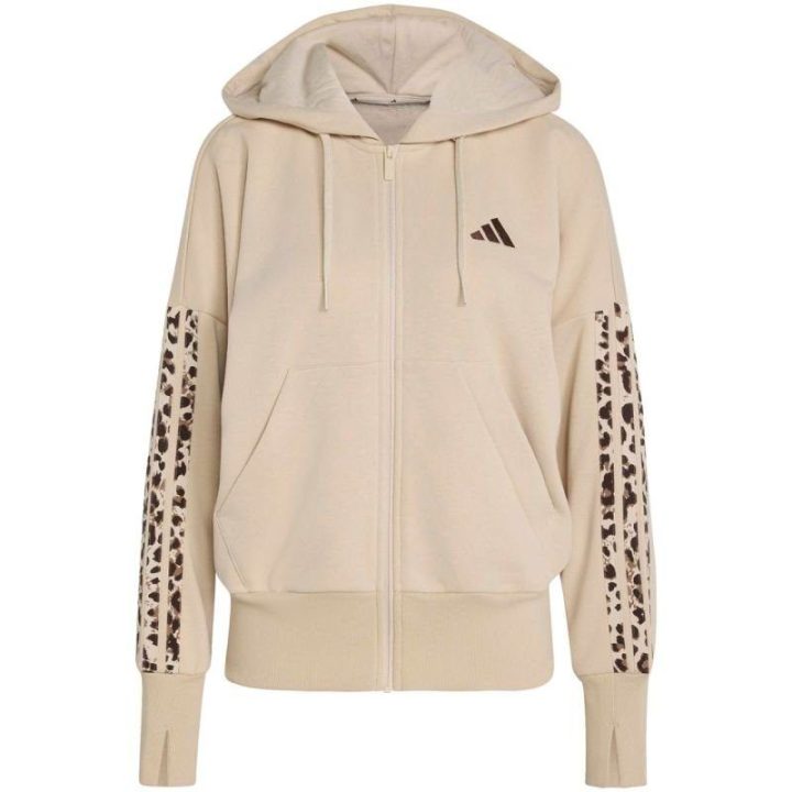 Moteriškas džemperis su leopardo raštu adidas, smėlio