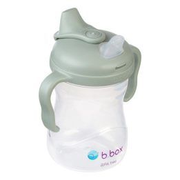 Puodelis su minkštu snapeliu b.box, 240 ml, nuo 4 mėn., šalavijo