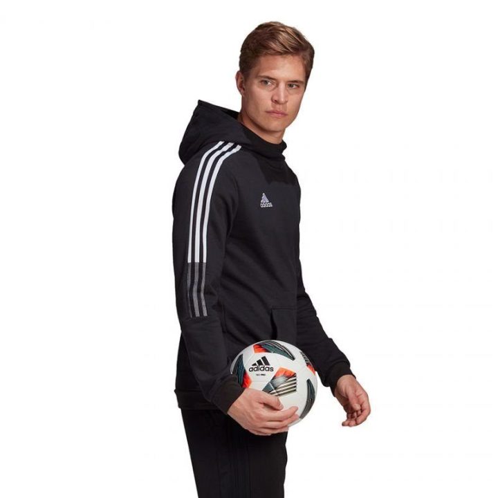 Vyriškas medvilninis džemperis su gobtuvu adidas Tiro 21, juodas