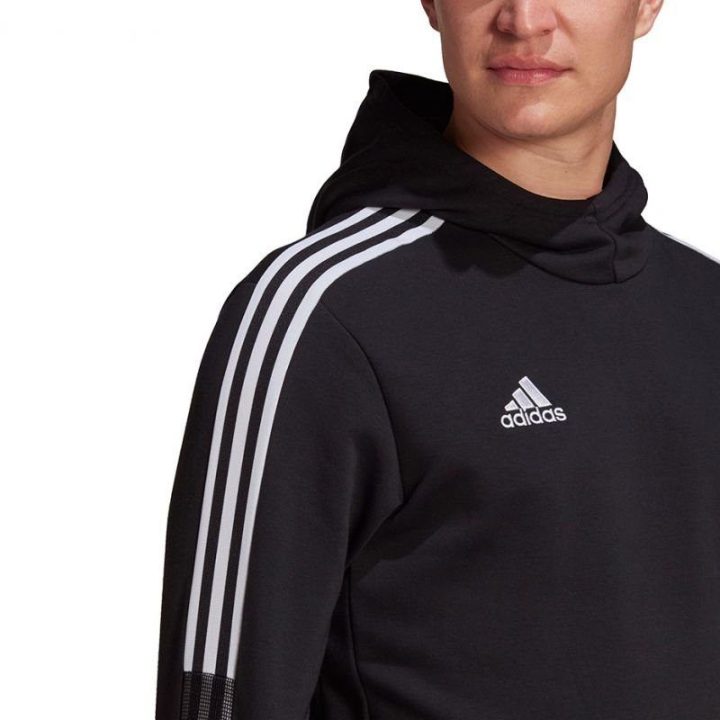 Vyriškas medvilninis džemperis su gobtuvu adidas Tiro 21, juodas