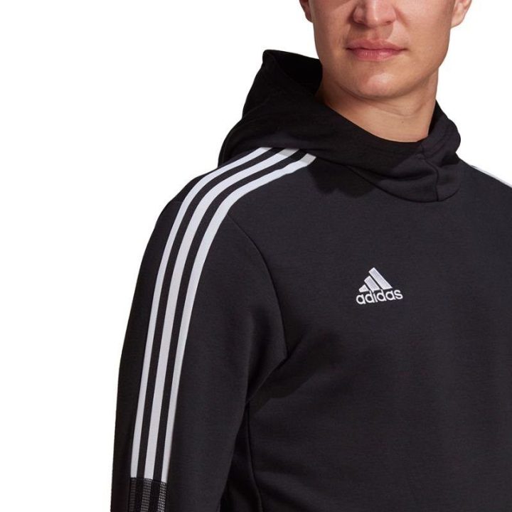 Vyriškas medvilninis džemperis su gobtuvu adidas Tiro 21, juodas