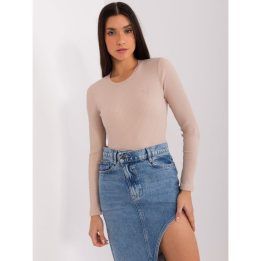 Moteriška briaunuota palaidinė BASIC FEEL GOOD, smėlio