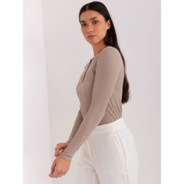 Moteriška medvilninė palaidinė Basic Feel Good, tamsiai smėlio
