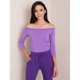 Moteriška palaidinė su atvirais pečiais Basic Feel Good, violetinė