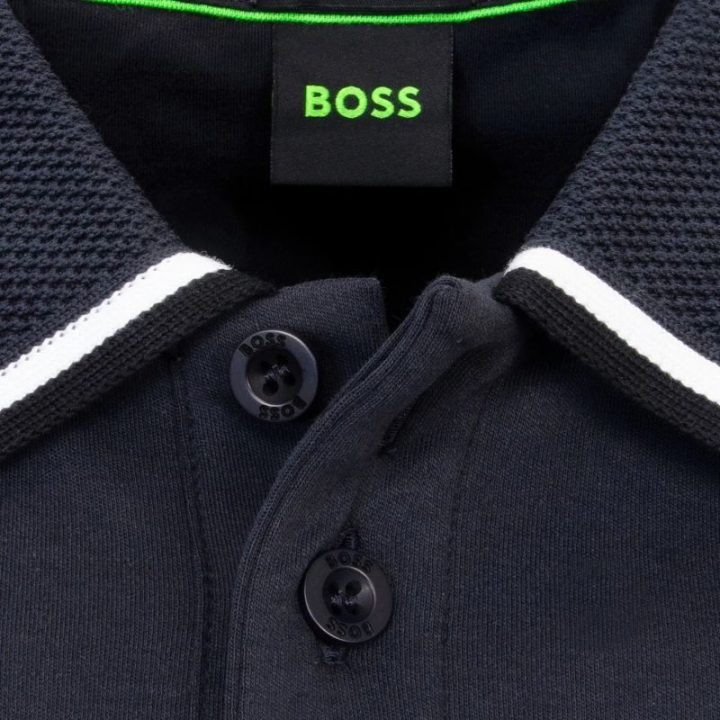 Vyriški medvilniniai polo marškinėliai BOSS Paddy Lux, mėlyni