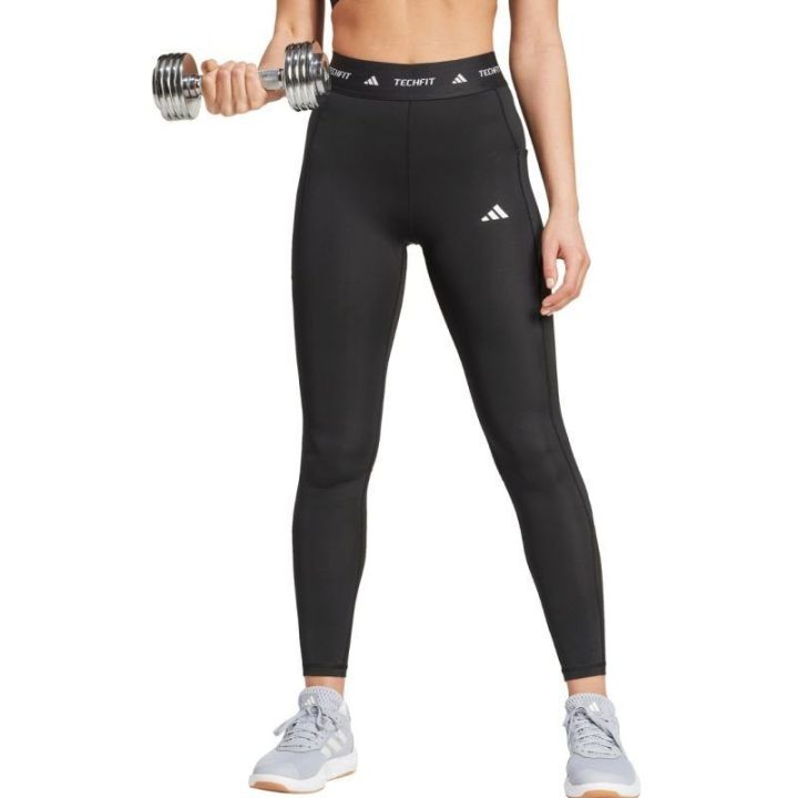 Moteriškos tamprės su aukštu juosmeniu adidas Techfit, juodos