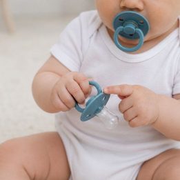 Kūdikių čiulptukai Mombella Grzybek, 2 vnt., Nilo mėlyni ir pelkės spalvos
