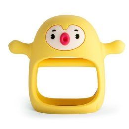 Vaikiškas silikoninis kramtukas pingvinas Smily Mia Buddy, geltonas