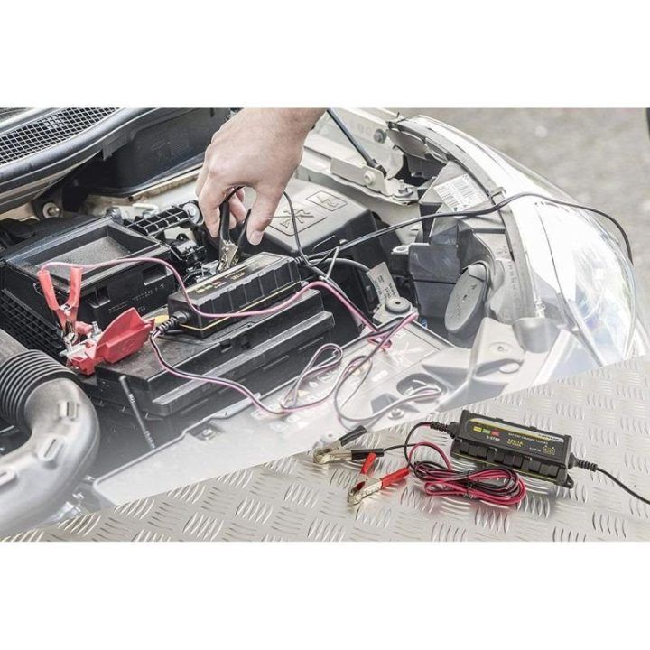 Automatinis akumuliatorių įkroviklis Dunlop, 6/12 V, 1 A