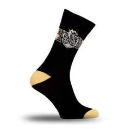 Kojinės su KHT Toruń herbu WD Gold Black, juodos ir auksinės