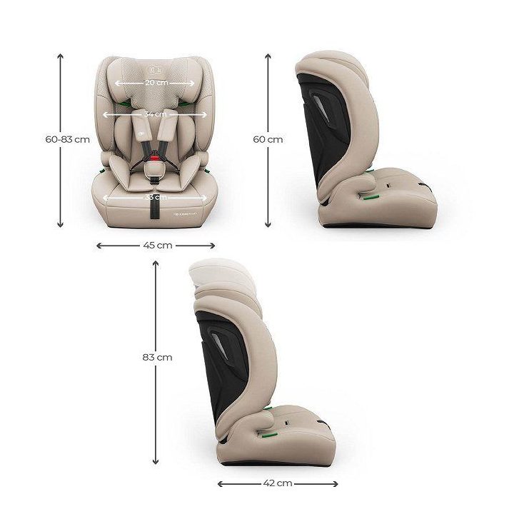 Vaikiška automobilinė kėdutė Kinderkraft Comfort Up 2 Plus, smėlio