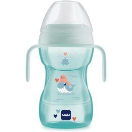 Vaikiškas puodelis MAM Fun to Drink, 270 ml, nuo 8 mėn