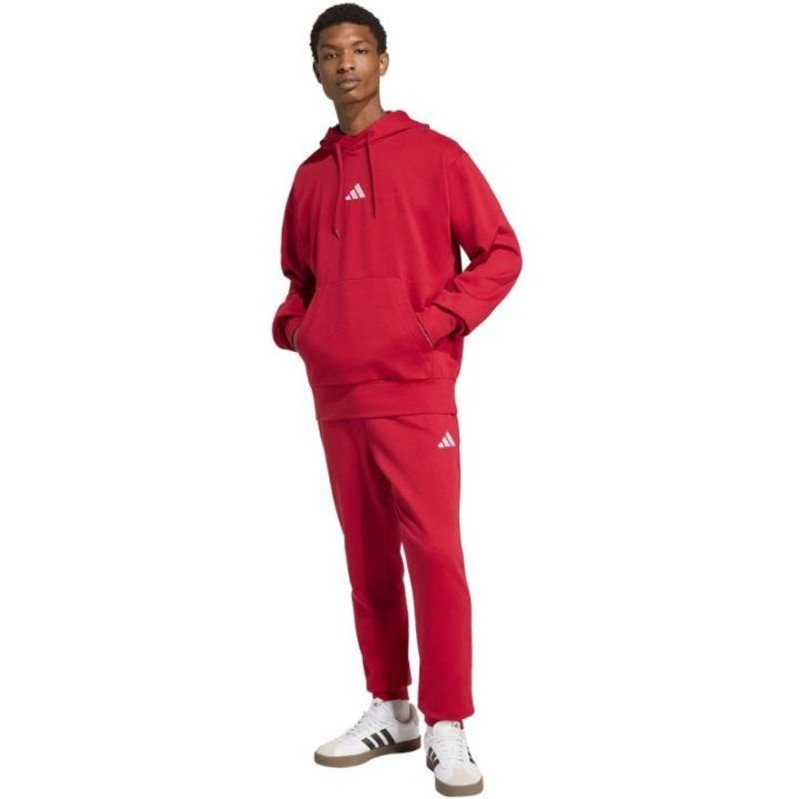 Vyriškas džemperis su gobtuvu adidas Essentials Feelcozy, raudonas